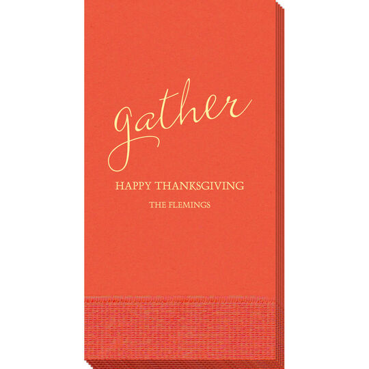 Expressive Script Gather Guest Towels